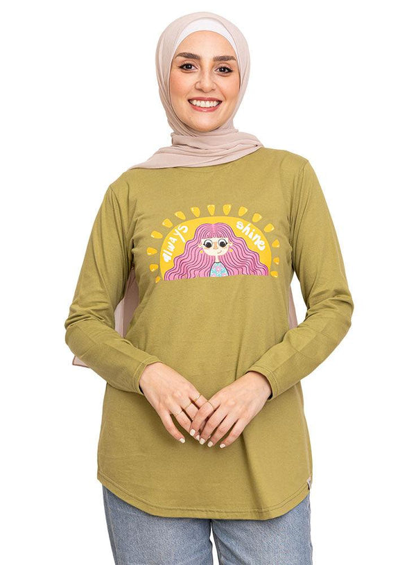 Fern Printed Long - Sleeve Design 53 - Khotwh